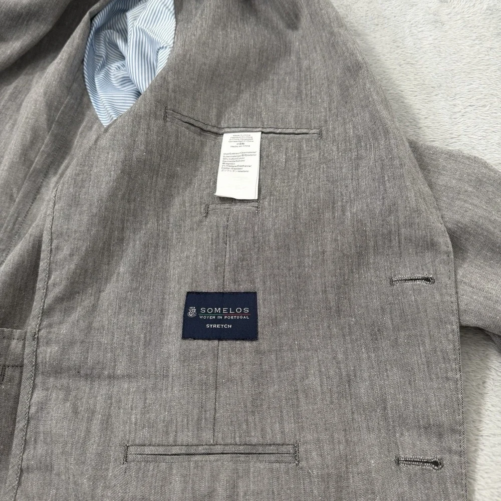 J.Crew Ludlow Blazer Men 42S Gray Somelos Unstructured Cotton Stretch Sport Coat